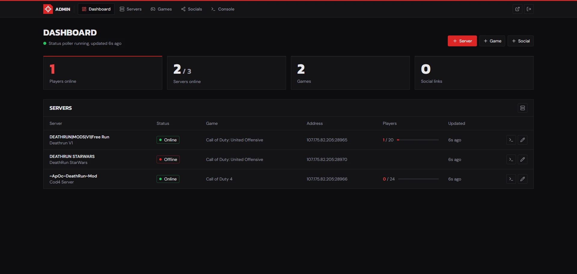 Admin Dashboard