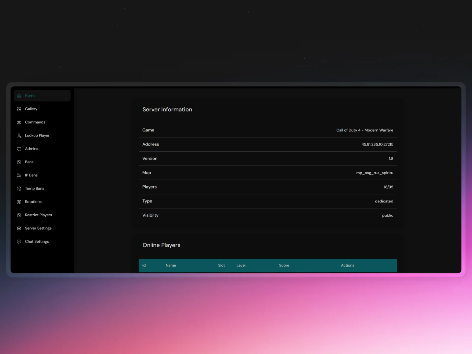 Dashboard