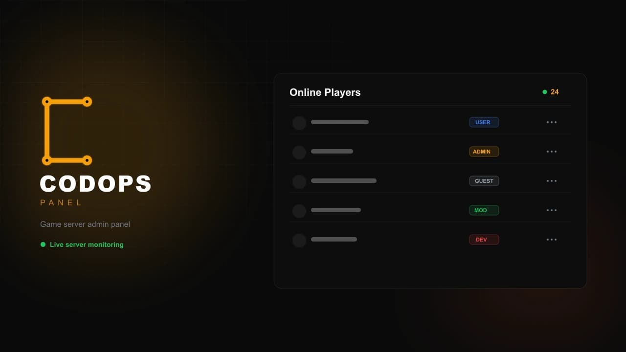GameOps Panel: V2 Redesign