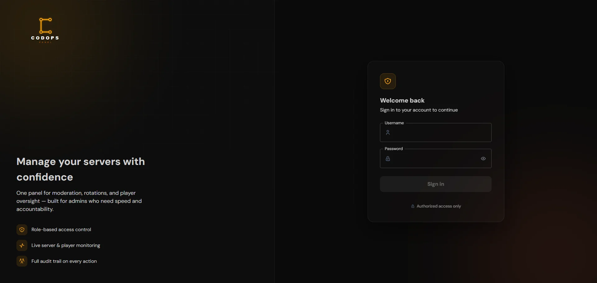 Redesigned Login