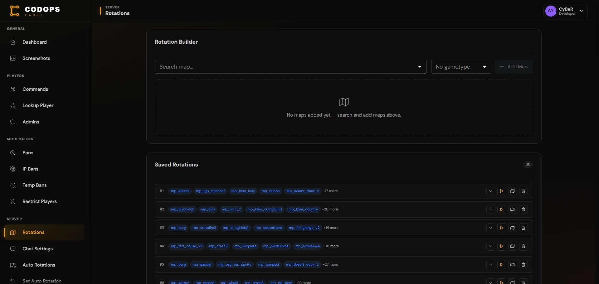 Rotation Builder